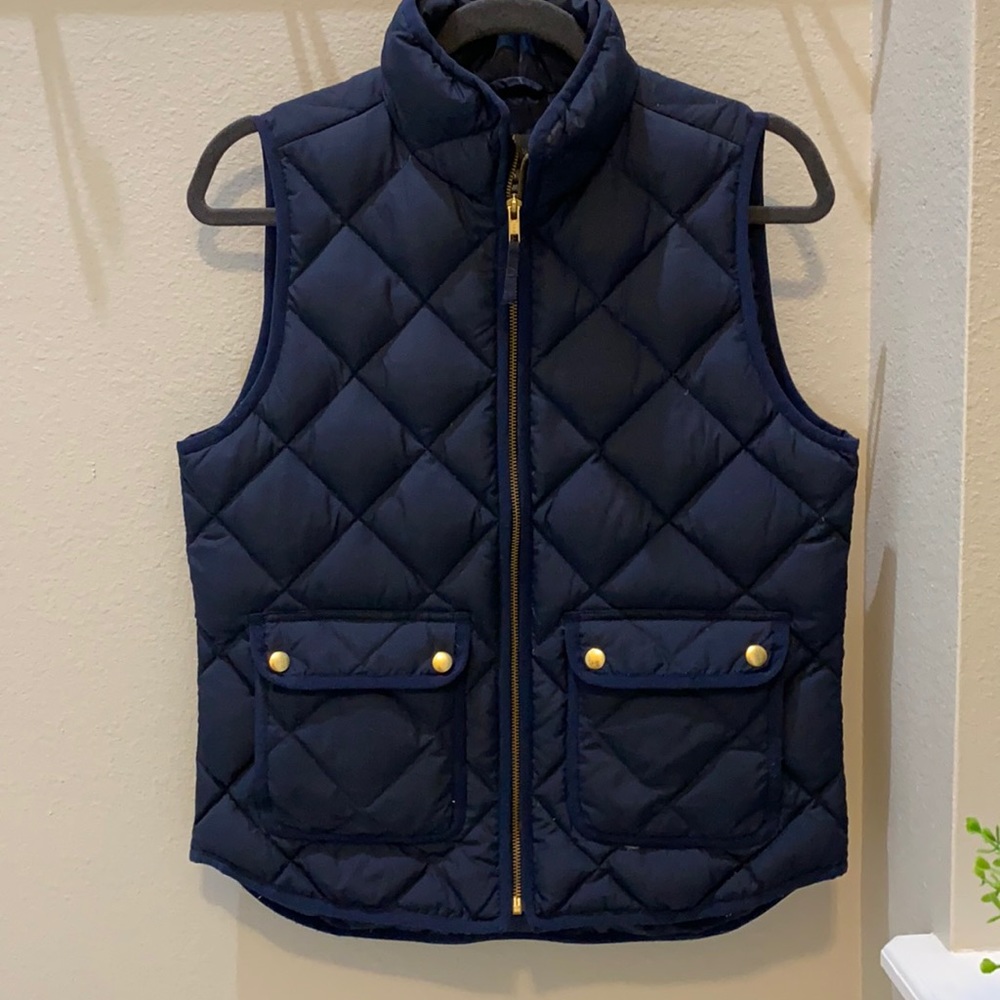 J Crew Small Navy Puffer Vest